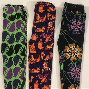 LuLaRoe Kids L/XL Halloween & NBC Leggings Bundle
